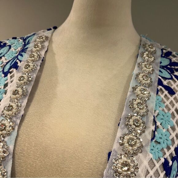 Boston Proper Guipure Crochet Lace Duster or Kimono size large - Picture 2 of 15